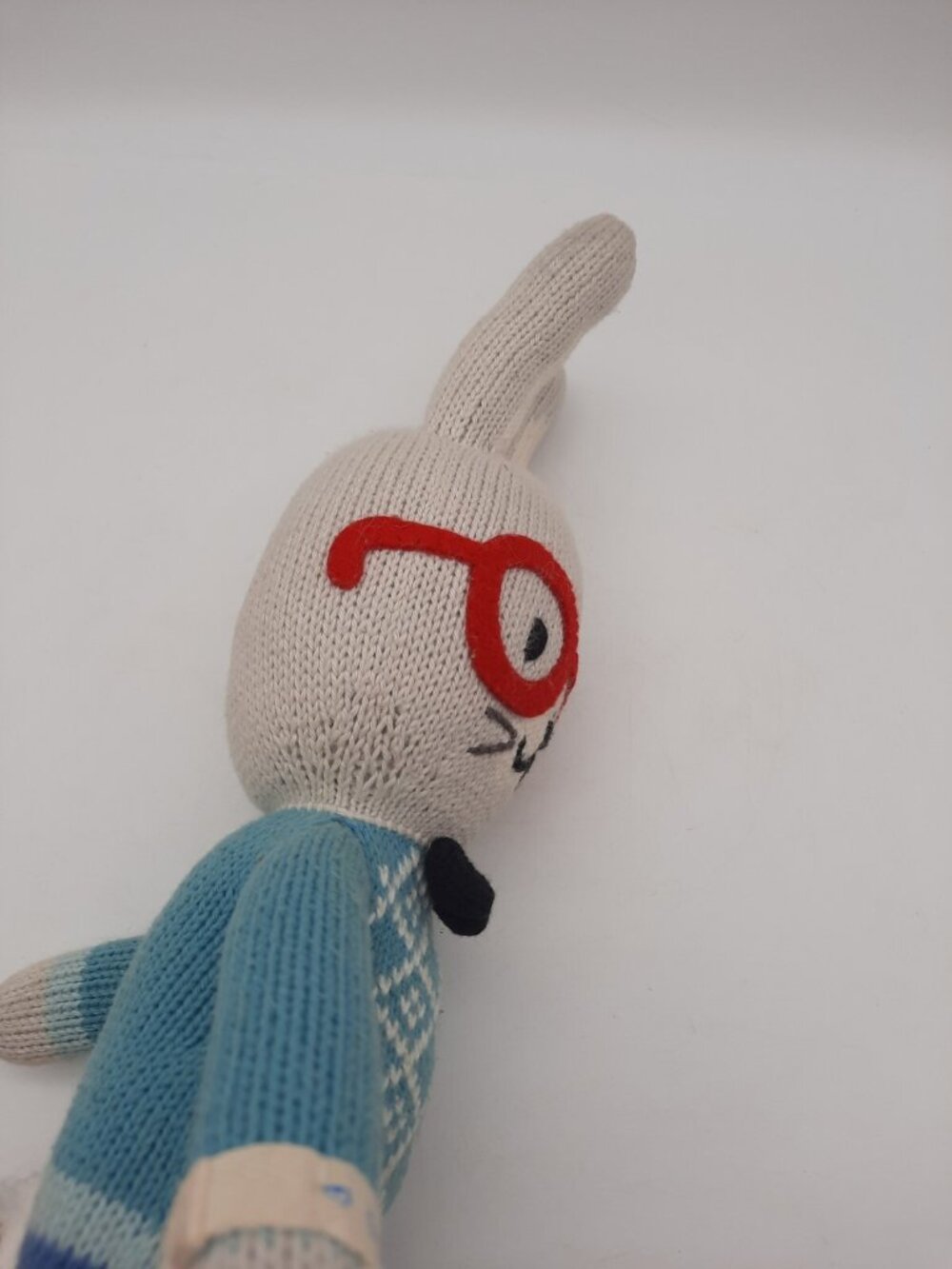 CUDDLE + KIND Approx 16" Benedict the Bunny Crochet Rabbit Plush Made In Peru - Picture 7 of 10